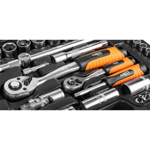 ZESTAW KLUCZY NASADOWYCH 1/2'',1/4'' 108 CZĘŚCI NEO ZESTAW KLUCZY NASADOWYCH 1/2'',1/4'' 108 CZĘŚCI NEO