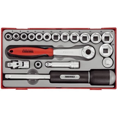 ZESTAW KLUCZY NASADOWYCH Z CHWYTEM 3/8'', 19EL. TENG TOOLS ZESTAW KLUCZY NASADOWYCH Z CHWYTEM 3/8'', 19EL. TENG TOOLS