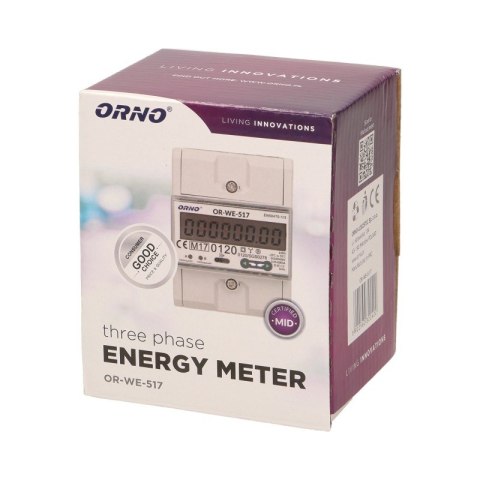 3-FAZOWY LICZNIK ENERGII ELEKTRYCZNEJ 80A RS485 MID ORNO 3-FAZOWY LICZNIK ENERGII ELEKTRYCZNEJ 80A RS485 MID ORNO