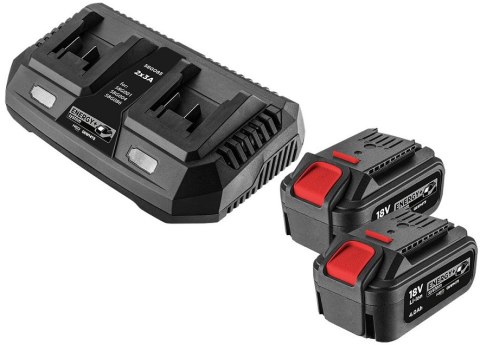 ZESTAW ENERGY+ 2X AKUMULATOR 4AH Z ŁADOWARKĄ PODWÓJNĄ 58GE134 GRAPHITE – MOCNE I WYDAJNE ZESTAW ENERGY+ 2X AKUMULATOR 4AH Z ŁADOWARKĄ PODWÓJNĄ 58GE134 GRAPHITE – MOCNE I WYDAJNE