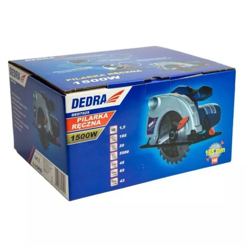 PILARKA TARCZOWA 1500W 185MM DEDRA PILARKA TARCZOWA 1500W 185MM DEDRA