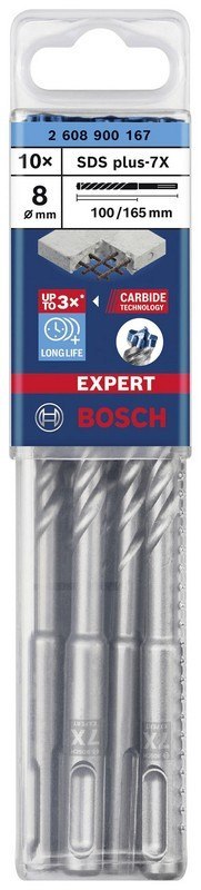 WIERTŁO DO MŁOTKÓW SDS+ 7X EXPERT 8*100/165MM 10PC BOSCH