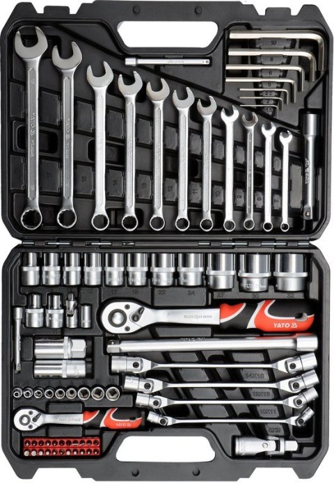 ZESTAW NARZĘDZIOWY 1/2'' 1/4'' 77 CZĘŚCI L YATO ZESTAW NARZĘDZIOWY 1/2'' 1/4'' 77 CZĘŚCI L YATO
