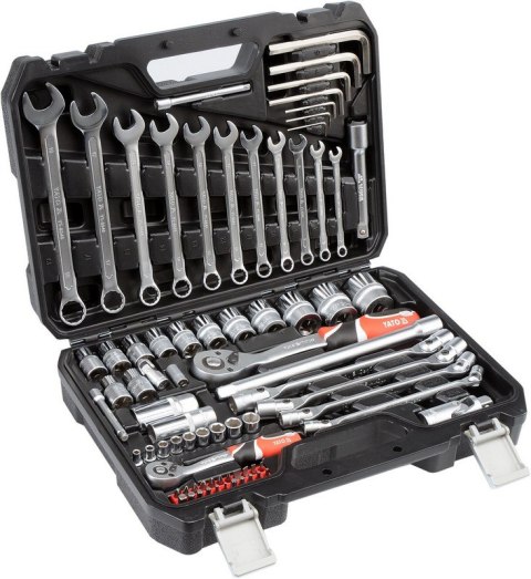 ZESTAW NARZĘDZIOWY 1/2'' 1/4'' 77 CZĘŚCI L YATO ZESTAW NARZĘDZIOWY 1/2'' 1/4'' 77 CZĘŚCI L YATO