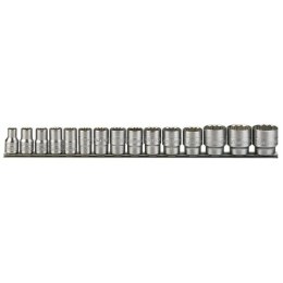 ZESTAW NASADEK 12-KĄTNYCH 1/2'' M1215AF, 15EL.+LISTWA TENG TOOLS