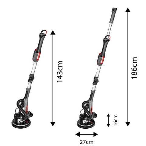SZLIFIERKA DO GIPSU 800W , 225MM/215 MM, LED GRAPHITE SZLIFIERKA DO GIPSU 800W , 225MM/215 MM, LED GRAPHITE