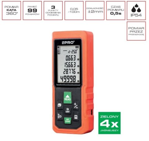 DALMIERZ LASEROWY DL-100XG ZIELONA WIĄZKA PRO DALMIERZ LASEROWY DL-100XG ZIELONA WIĄZKA PRO