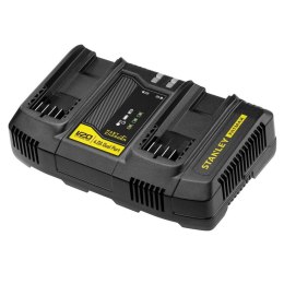ŁADOWARKA 2-GNIAZDOWA STANLEY® FATMAX® V20 4A | Szybkie Ładowanie 18V Akumulatorów | 2 Porty | 30 Minut
