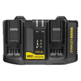 ŁADOWARKA 2-GNIAZDOWA STANLEY® FATMAX® V20 4A | Szybkie Ładowanie 18V Akumulatorów | 2 Porty | 30 Minut