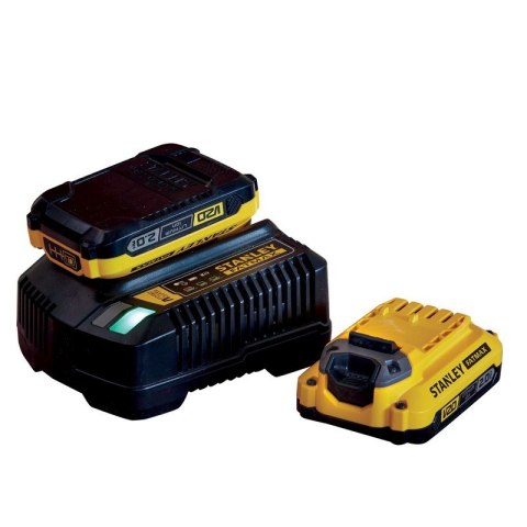 ZESTAW ZASILAJĄCY 18V V20 ŁADOWARKA + 2 AKUMULATORY 2.0AH STANLEY – WYSOKA WYDAJNOŚĆ I NOWOCZESNA TECHNOLOGIA ZESTAW ZASILAJĄCY 18V V20 ŁADOWARKA + 2 AKUMULATORY 2.0AH STANLEY – WYSOKA WYDAJNOŚĆ I NOWOCZESNA TECHNOLOGIA