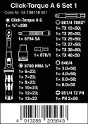 KLUCZ DYNAMOMETRYCZNY CLICK-TORQUE 1/4''2.5-25NM, 20CZĘŚCI WERA