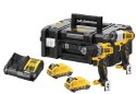 WIERTARKO-WKRĘTARKA DCD701 + ZAKR. UDAROWA DCF801 2*3.0 AH DEWALT