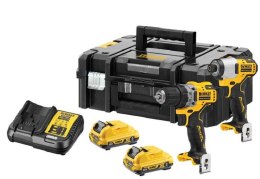 WIERTARKO-WKRĘTARKA DCD701 + ZAKR. UDAROWA DCF801 2*3.0 AH DEWALT