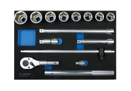 WKŁAD-ZESTAW NASADEK 3/4''14 CZ. KRÓTKIE 6-KĄT. 33-50MM +ACC KING TONY