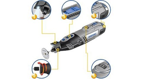 NARZĘDZIE WIELOFUNKCYJNE DREMEL 8220 5/65 12V 2.0AH LI-ION DREMEL NARZĘDZIE WIELOFUNKCYJNE DREMEL 8220 5/65 12V 2.0AH LI-ION DREMEL