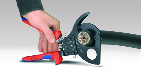 NOŻYCE DO KABLI 280MM, MECHANIZM ZAPADKOWY KNIPEX NOŻYCE DO KABLI 280MM, MECHANIZM ZAPADKOWY KNIPEX