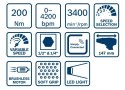 KLUCZ UDAROWY AKUMULATOROWY GDX 18V-200 C 0*AH BOSCH