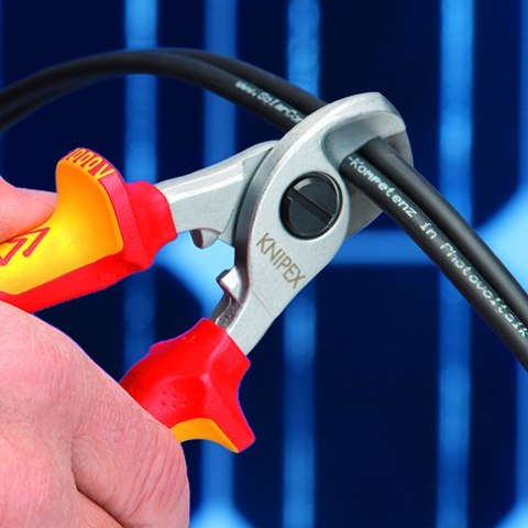 NOŻYCE DO KABLI IZOLOWANE 1000V 165MM KNIPEX NOŻYCE DO KABLI IZOLOWANE 1000V 165MM KNIPEX