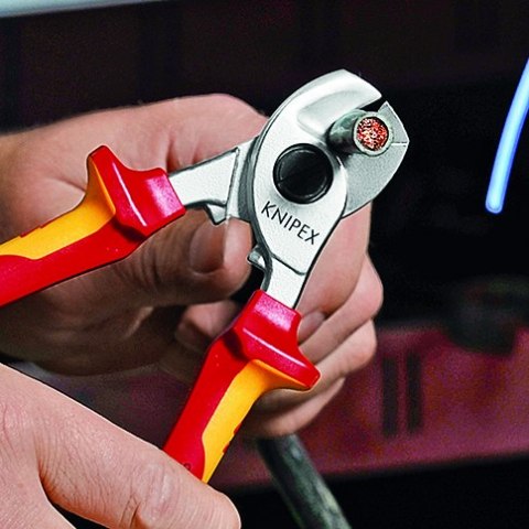 NOŻYCE DO KABLI IZOLOWANE 1000V 165MM KNIPEX NOŻYCE DO KABLI IZOLOWANE 1000V 165MM KNIPEX