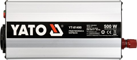 PRZETWORNICA NAPIĘCIA 12/230V 500W YATO PRZETWORNICA NAPIĘCIA 12/230V 500W YATO