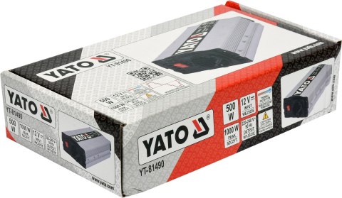 PRZETWORNICA NAPIĘCIA 12/230V 500W YATO PRZETWORNICA NAPIĘCIA 12/230V 500W YATO