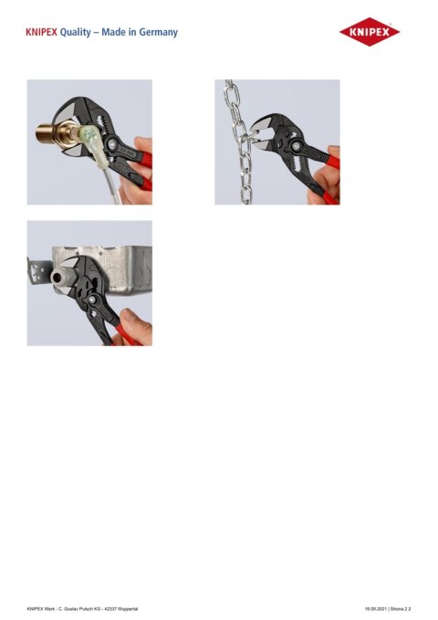 SZCZYPCE-KLUCZ OKSYDOWANE 180MM KNIPEX SZCZYPCE-KLUCZ OKSYDOWANE 180MM KNIPEX