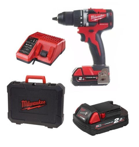 WIERTARKO-WKRĘTARKA AKUMULATOROWA M18 CBLDD-202C 2*2.0AH MILWAUKEE WIERTARKO-WKRĘTARKA AKUMULATOROWA M18 CBLDD-202C 2*2.0AH MILWAUKEE