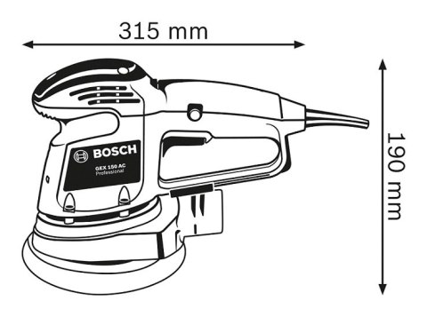 SZLIFIERKA MIMOŚRODOWA GEX AC 34-150 340W 150MM BOSCH SZLIFIERKA MIMOŚRODOWA GEX AC 34-150 340W 150MM BOSCH