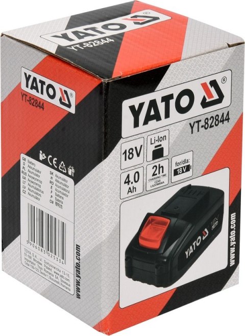AKUMULATOR 18V LI-ION, 4.0AH YATO AKUMULATOR 18V LI-ION, 4.0AH YATO