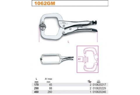 SZCZYPCE NASTAWNE SAMOBLOKUJĄCE TYP C 290MM BETA SZCZYPCE NASTAWNE SAMOBLOKUJĄCE TYP C 290MM BETA