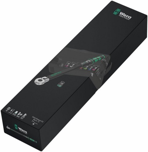 KLUCZ DYNAMOMETRYCZNY CLICK-TORQUE E C 3 SET 2, 40-200NM WERA KLUCZ DYNAMOMETRYCZNY CLICK-TORQUE E C 3 SET 2, 40-200NM WERA