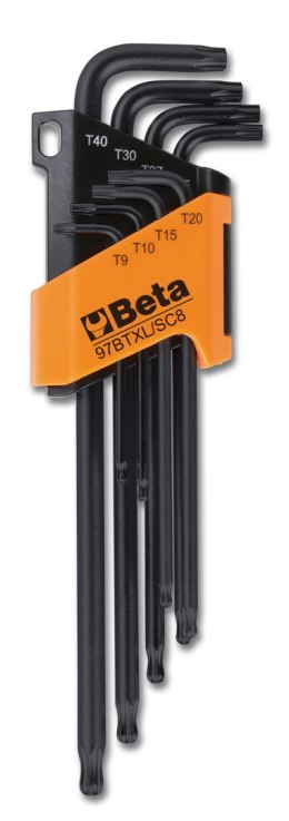 KOMPLET KLUCZY TRZPIENIOWO-KĄTOWYCH TORX DŁUGICH 8SZT.9-14MM BETA
