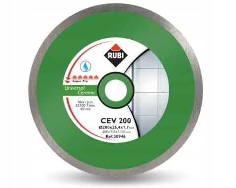 TARCZA DIAMENTOWA DO PŁYTEK ŚCIENNYCH, OBRZEŻE CIĄGŁE - CEV RUBI TARCZA DIAMENTOWA DO PŁYTEK ŚCIENNYCH, OBRZEŻE CIĄGŁE - CEV RUBI