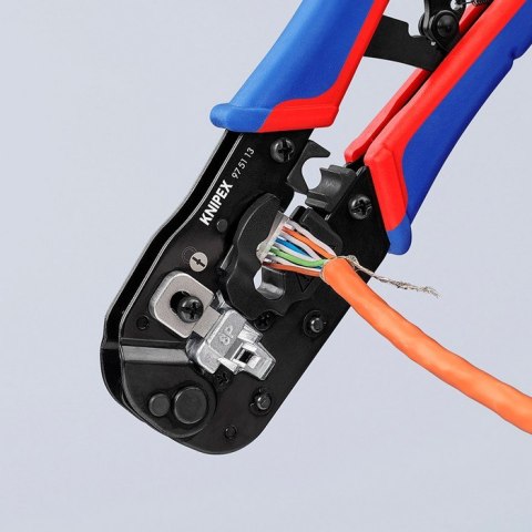 SZCZYPCE DO ZAGNIATANIA ZŁĄCZY TYPU WESTERN RJ45 KNIPEX SZCZYPCE DO ZAGNIATANIA ZŁĄCZY TYPU WESTERN RJ45 KNIPEX