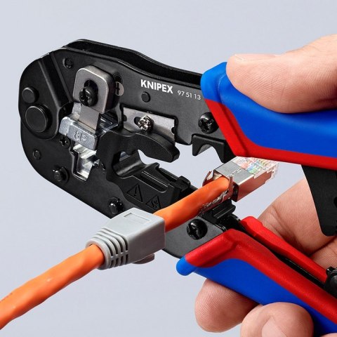 SZCZYPCE DO ZAGNIATANIA ZŁĄCZY TYPU WESTERN RJ45 KNIPEX SZCZYPCE DO ZAGNIATANIA ZŁĄCZY TYPU WESTERN RJ45 KNIPEX
