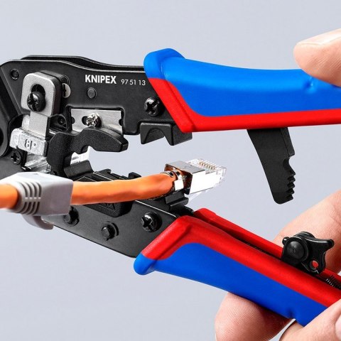 SZCZYPCE DO ZAGNIATANIA ZŁĄCZY TYPU WESTERN RJ45 KNIPEX SZCZYPCE DO ZAGNIATANIA ZŁĄCZY TYPU WESTERN RJ45 KNIPEX