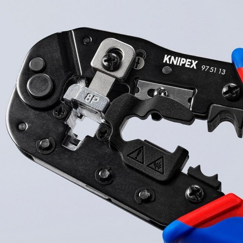 SZCZYPCE DO ZAGNIATANIA ZŁĄCZY TYPU WESTERN RJ45 KNIPEX SZCZYPCE DO ZAGNIATANIA ZŁĄCZY TYPU WESTERN RJ45 KNIPEX