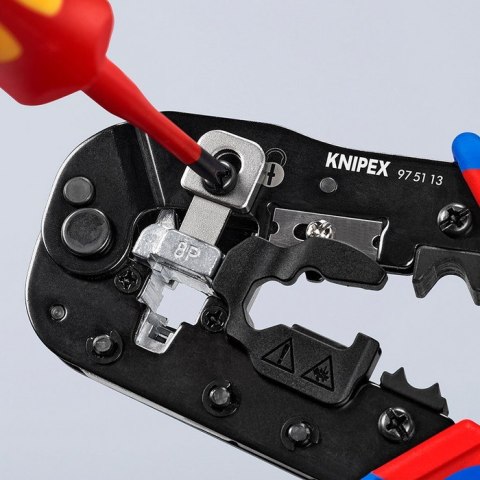 SZCZYPCE DO ZAGNIATANIA ZŁĄCZY TYPU WESTERN RJ45 KNIPEX SZCZYPCE DO ZAGNIATANIA ZŁĄCZY TYPU WESTERN RJ45 KNIPEX