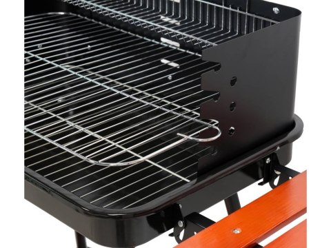 GRILL WĘGLOWY Z PÓŁKAMI, RUSZT 53X33CM LUND GRILL WĘGLOWY Z PÓŁKAMI, RUSZT 53X33CM LUND