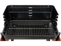 GRILL WĘGLOWY Z PÓŁKAMI, RUSZT 53X33CM LUND