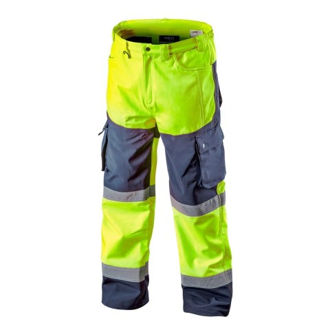 SPODNIE ROBOCZE DO PASA OSTRZEGAWCZE SOFTSHELL,ŻÓŁTE, ROZ. S NEO