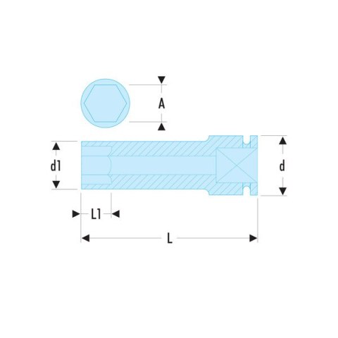 NASADKA 1'' 6-KĄTNA, DŁUGA, UDAROWA, 60 MM FACOM NASADKA 1'' 6-KĄTNA, DŁUGA, UDAROWA, 60 MM FACOM