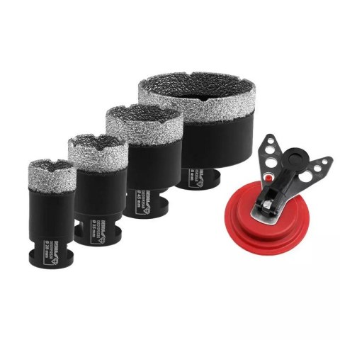 ZESTAW KORONEK DIAMENTOWYCH VACUUM BRAZED 28,35,44,68MM DEDRA ZESTAW KORONEK DIAMENTOWYCH VACUUM BRAZED 28,35,44,68MM DEDRA