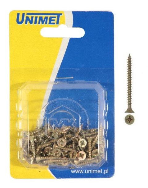 WKRĘT DO DREWNA OCYNK ZÓŁTY 5.0*80MM OP-15SZT WKRĘT DO DREWNA OCYNK ZÓŁTY 5.0*80MM OP-15SZT