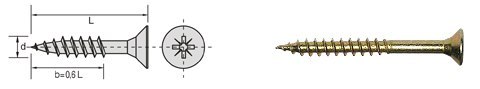 WKRĘT DO DREWNA OCYNK ŻÓŁTY NIEPEŁNY GWINT FHD 6.0*70MM WKRĘT DO DREWNA OCYNK ŻÓŁTY NIEPEŁNY GWINT FHD 6.0*70MM