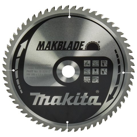 PIŁA SPIEKOWA DO DREWNA MAKBLADE 305*30MM 60Z MAKITA PIŁA SPIEKOWA DO DREWNA MAKBLADE 305*30MM 60Z MAKITA