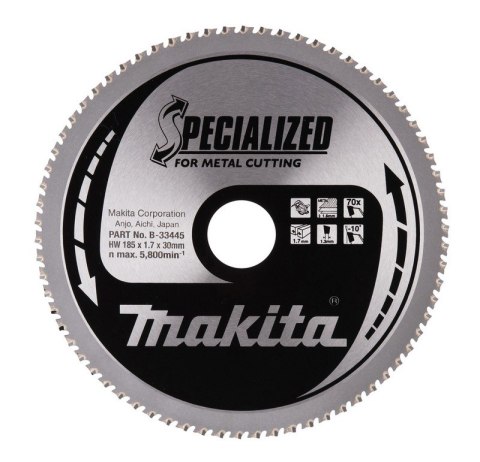 PIŁA SPIEKOWA DO METALU SPACJALIZED 185*30 70Z MAKITA PIŁA SPIEKOWA DO METALU SPACJALIZED 185*30 70Z MAKITA
