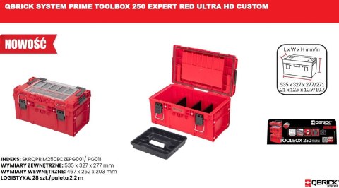 SKRZYNKA NARZĘDZIOWA QBRICK SYSTEM PRIME TOOLBOX 250 EXPERT QBRICK SKRZYNKA NARZĘDZIOWA QBRICK SYSTEM PRIME TOOLBOX 250 EXPERT QBRICK