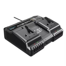 SZYBKA ŁADOWARKA PODWÓJNA SMART 18V SAS+ALL DEDRA, Z DIAGNOSTYKĄ AKUMULATORÓW
