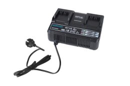 SZYBKA ŁADOWARKA PODWÓJNA SMART 18V SAS+ALL DEDRA, Z DIAGNOSTYKĄ AKUMULATORÓW